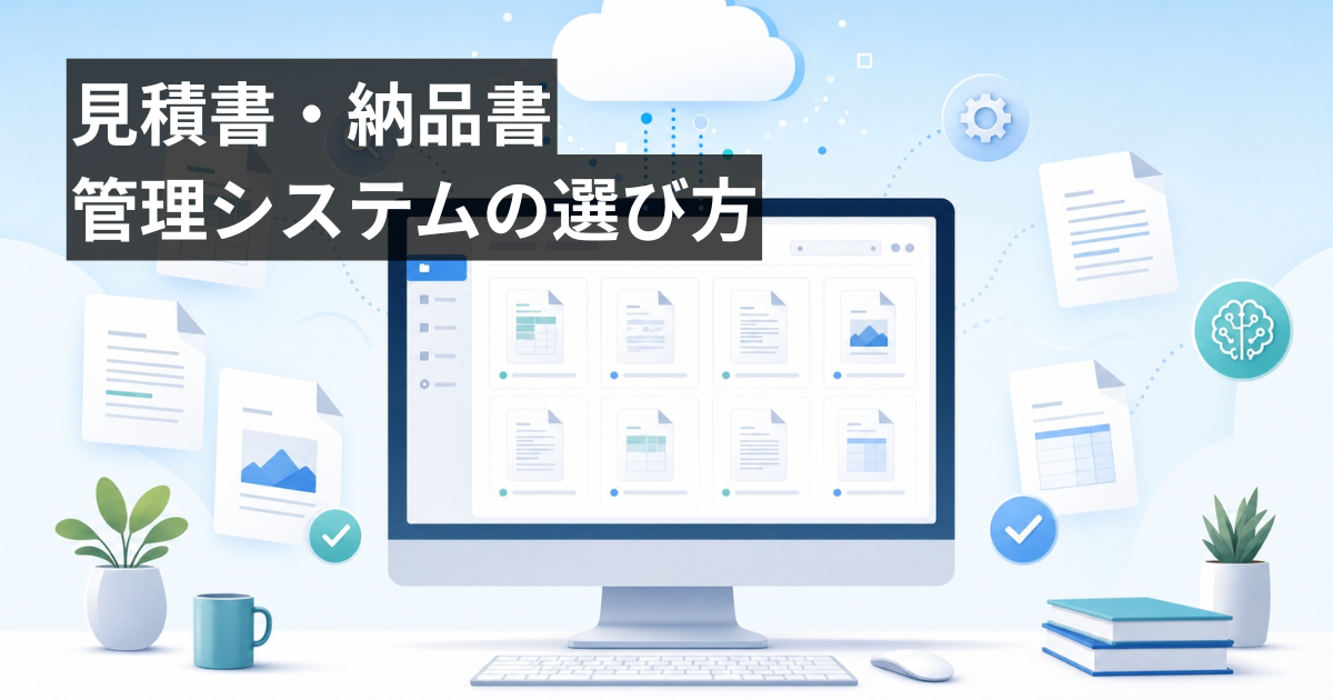 【見積書・納品書】管理システムの選び方